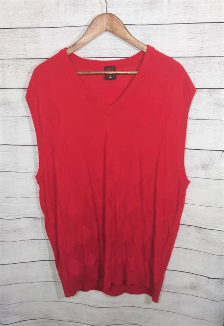 Regal Wear Red Diamond V-Neck Sweater Vest Sz 3X *